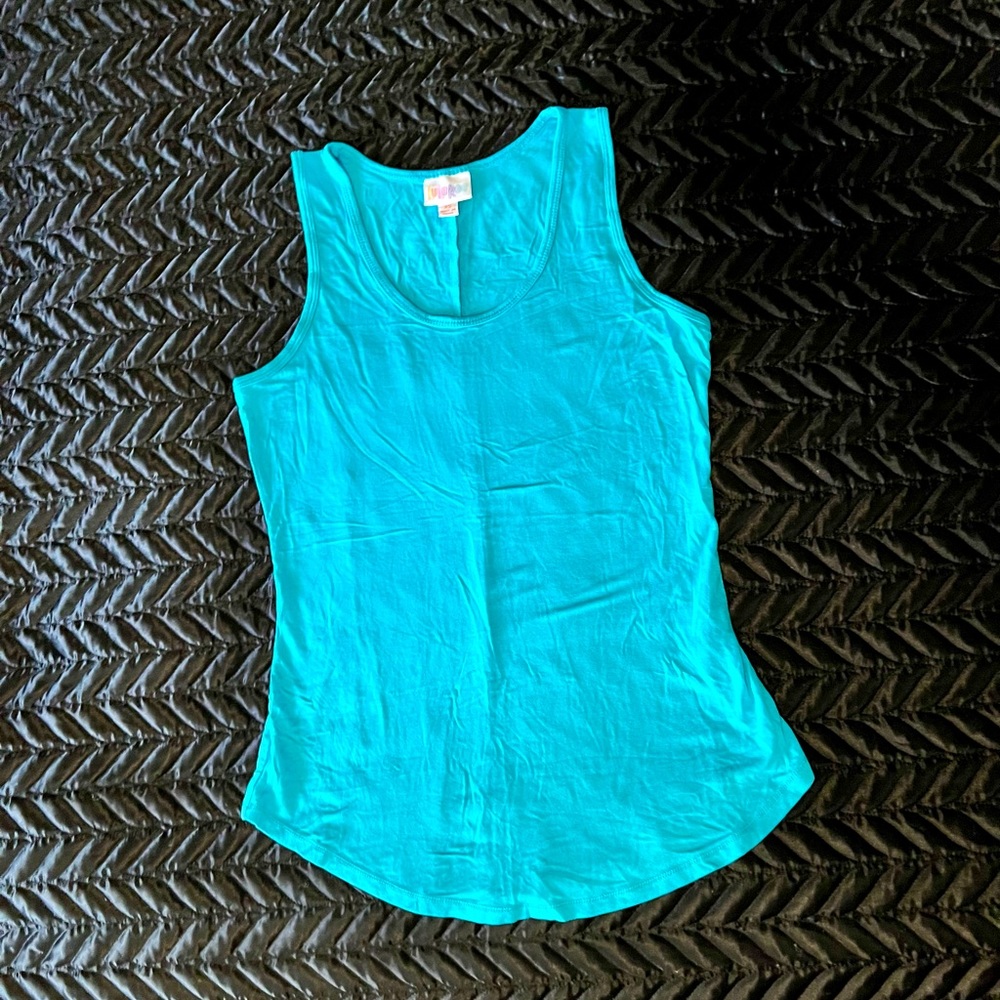 LuLaRoe Tank Size XS, Aqua Blue, Comfortable Sleeveless Top
